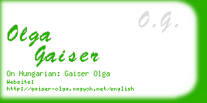olga gaiser business card